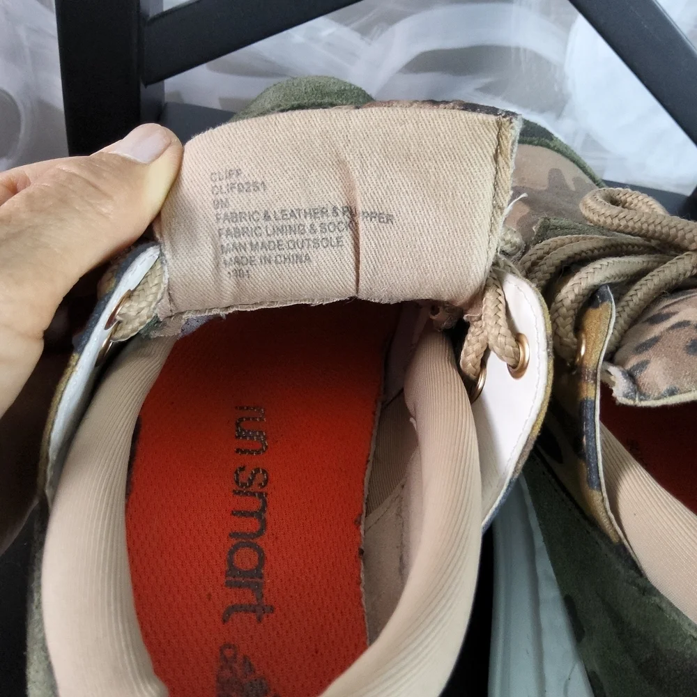 STEVE MADDEN Wmns Sz 9M Green Camo Animal Print Sneaker FashionCore Wedge Shoes - Picture 10 of 11